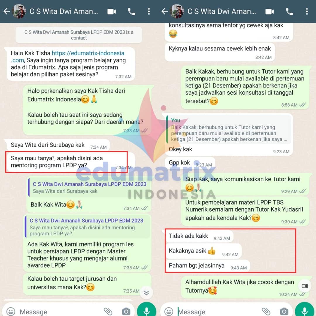 Testimoni Siswa LPDP Edumatrix Indonesia
