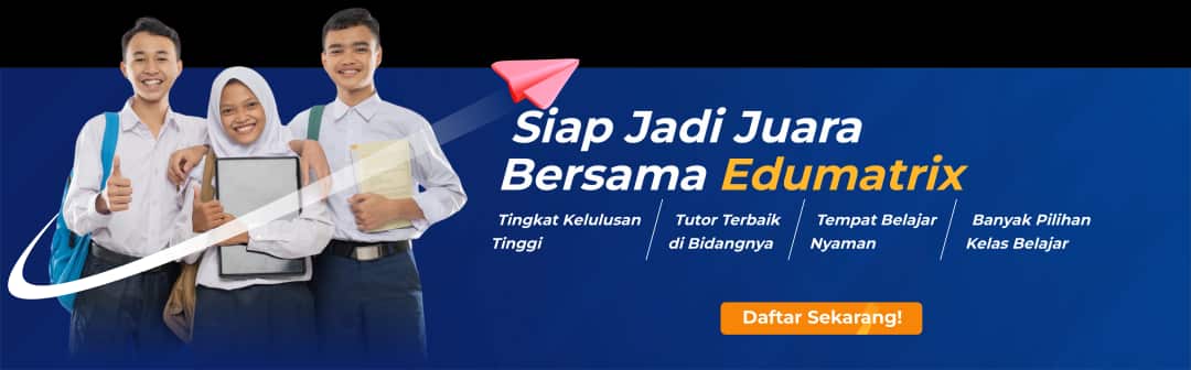 Banner promo pendaftaran bimbel les privat Edumatrix Indonesia
