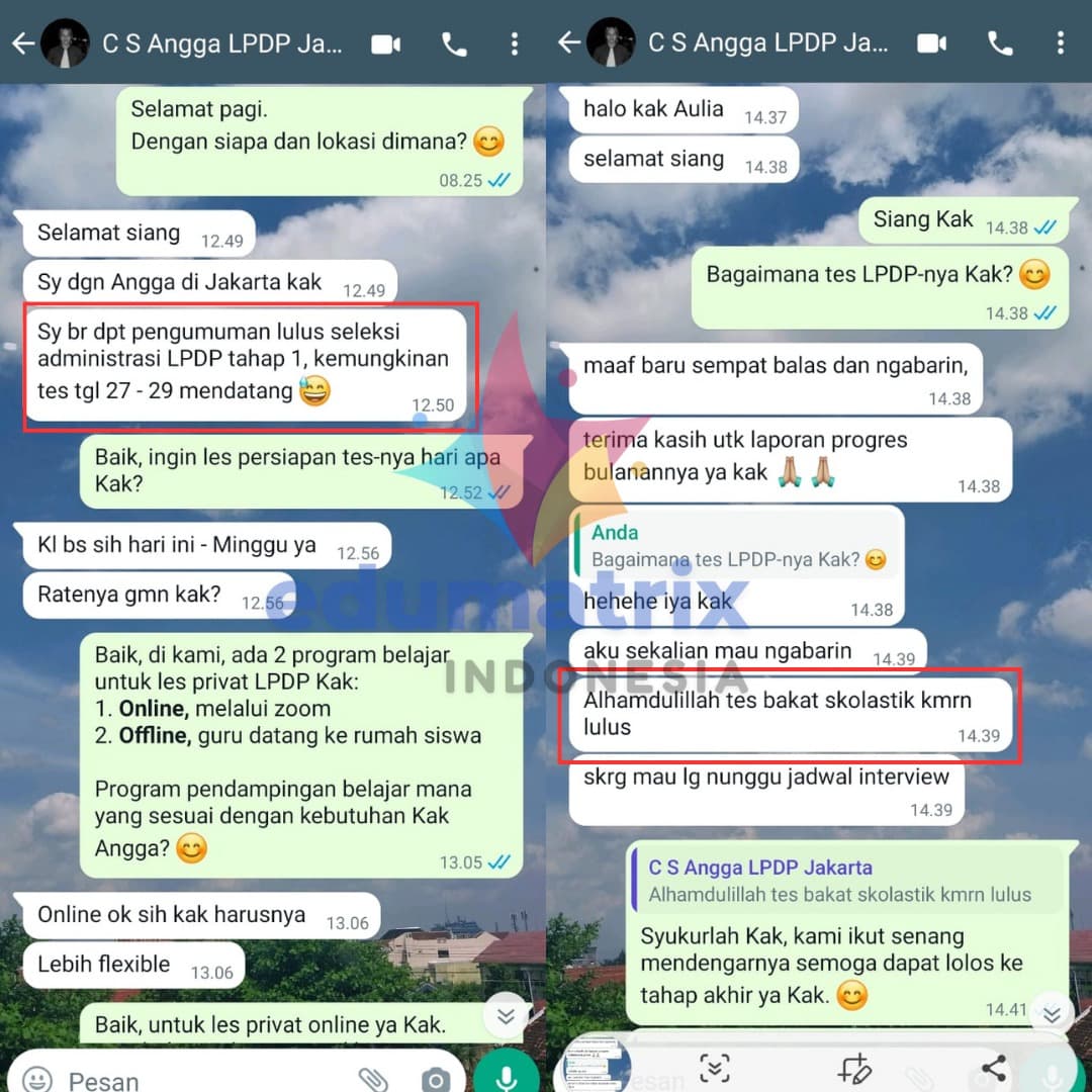 Testimoni Siswa LPDP Edumatrix Indonesia Testimoni Siswa LPDP Edumatrix Indonesia