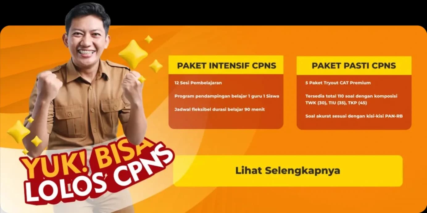 Banner promo paket bimbingan belajar CPNS Edumatrix Indonesia