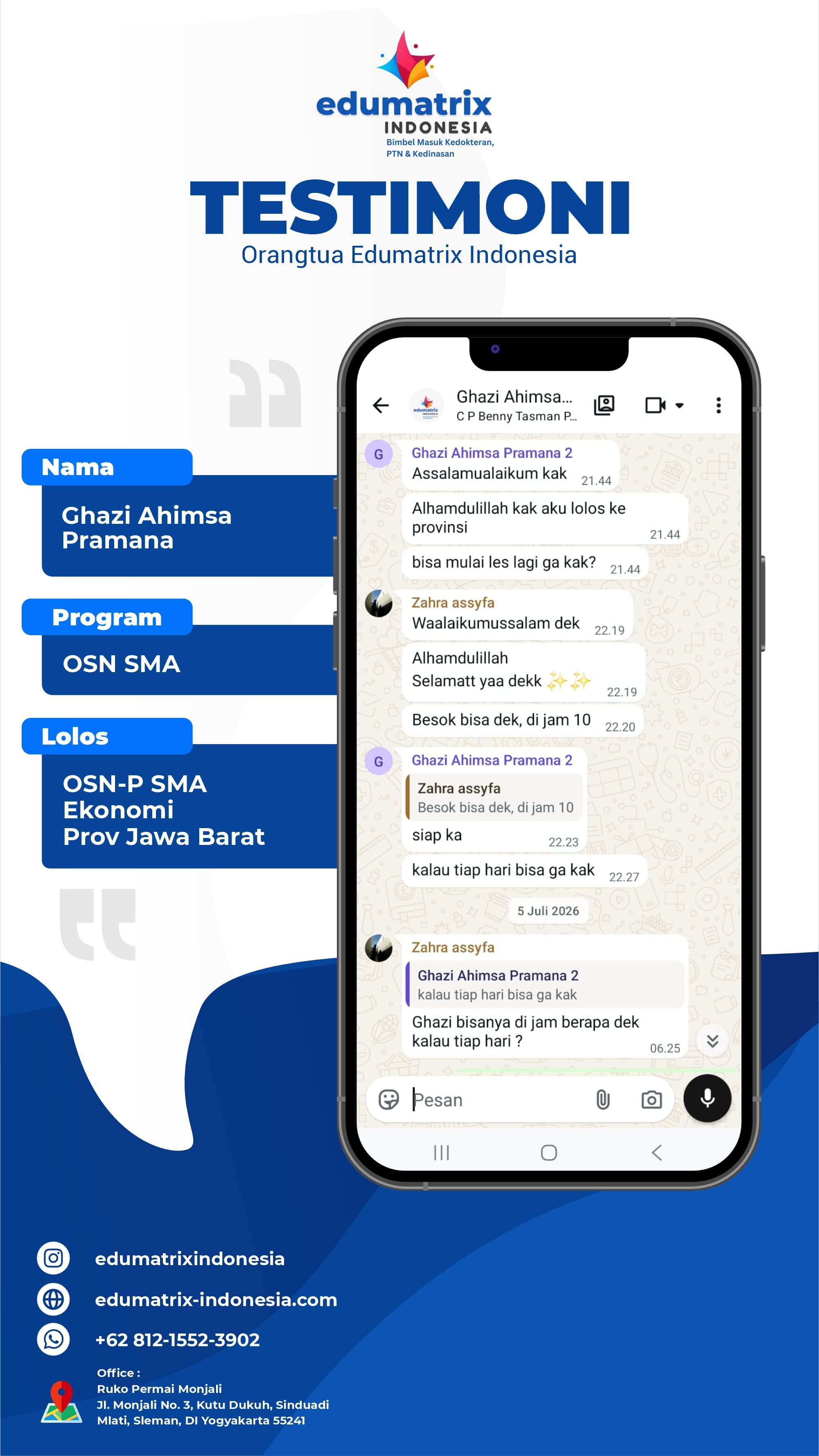 Testimoni Ghazi Ahimsa