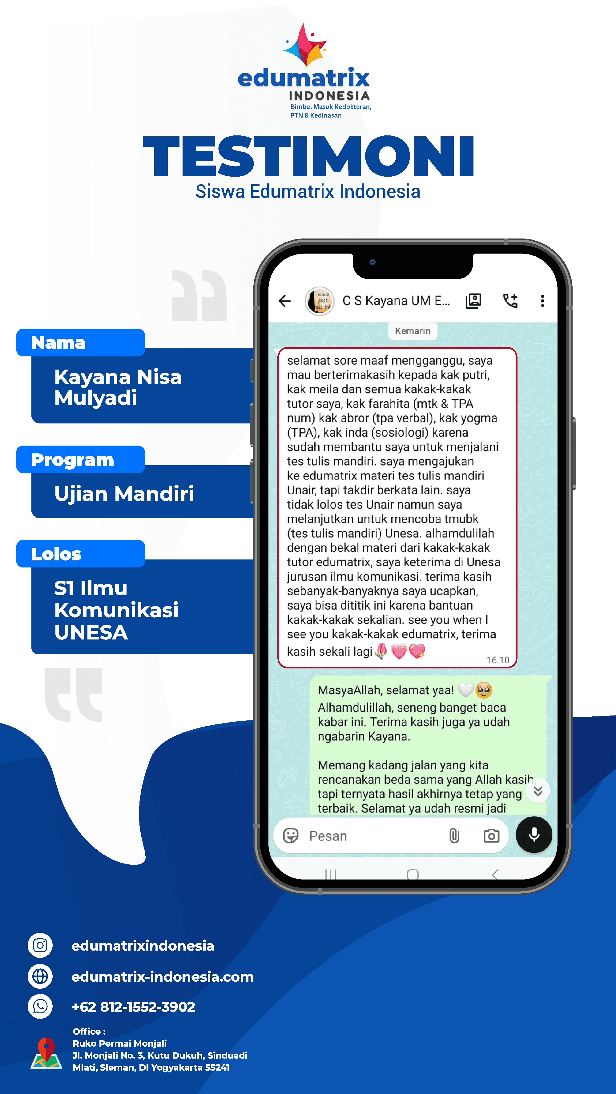 Testimoni Kayana Nisa Mulyadi