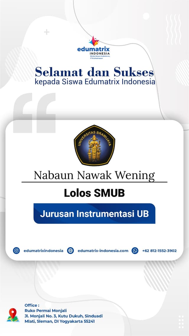 Bimbel Privat UTBK SNBT Terbaik - Edumatrix Indonesia