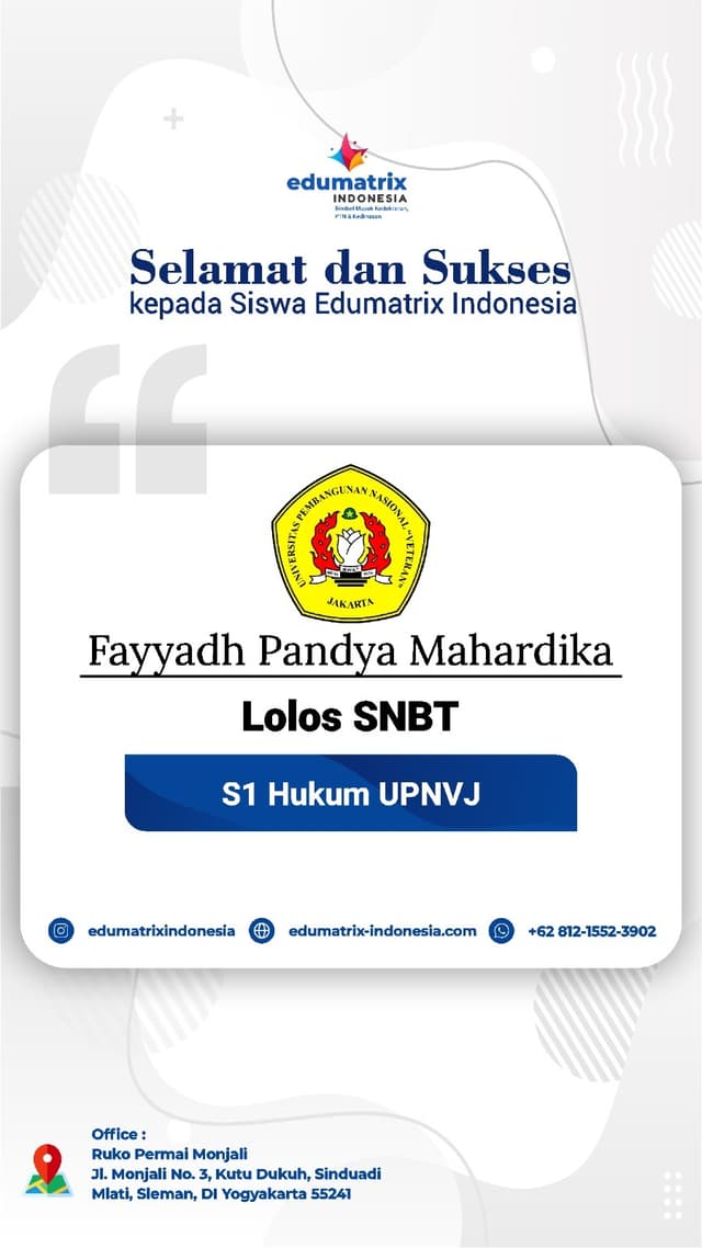 Bimbel Privat UTBK SNBT Terbaik - Edumatrix Indonesia