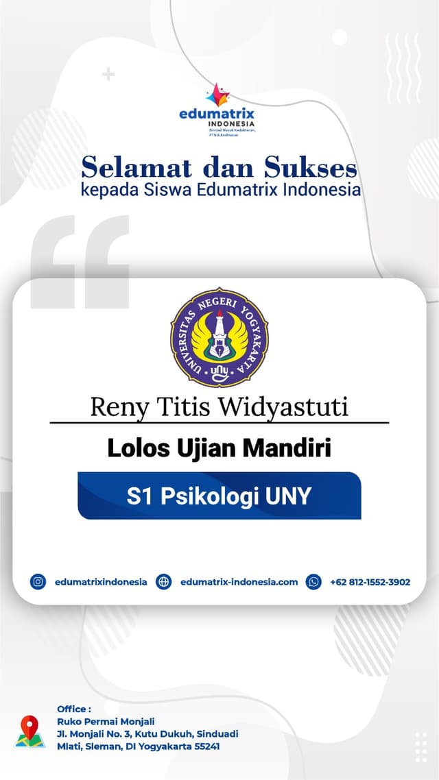 Bimbel Privat UTBK SNBT Terbaik - Edumatrix Indonesia