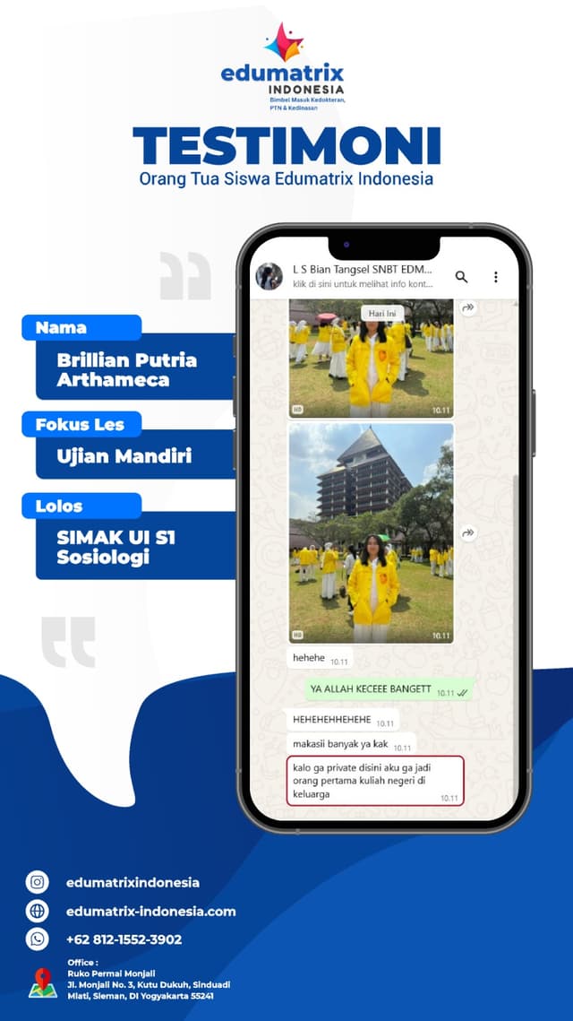 Bimbel Privat UTBK SNBT Terbaik - Edumatrix Indonesia