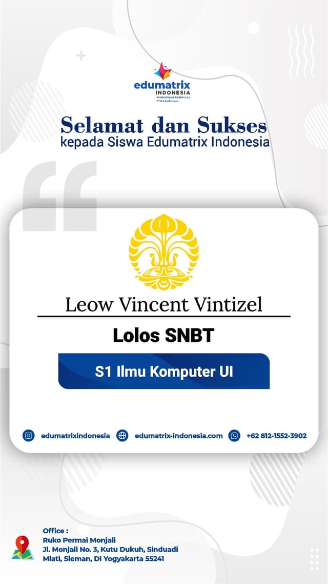 Bimbel Privat UTBK SNBT Terbaik - Edumatrix Indonesia