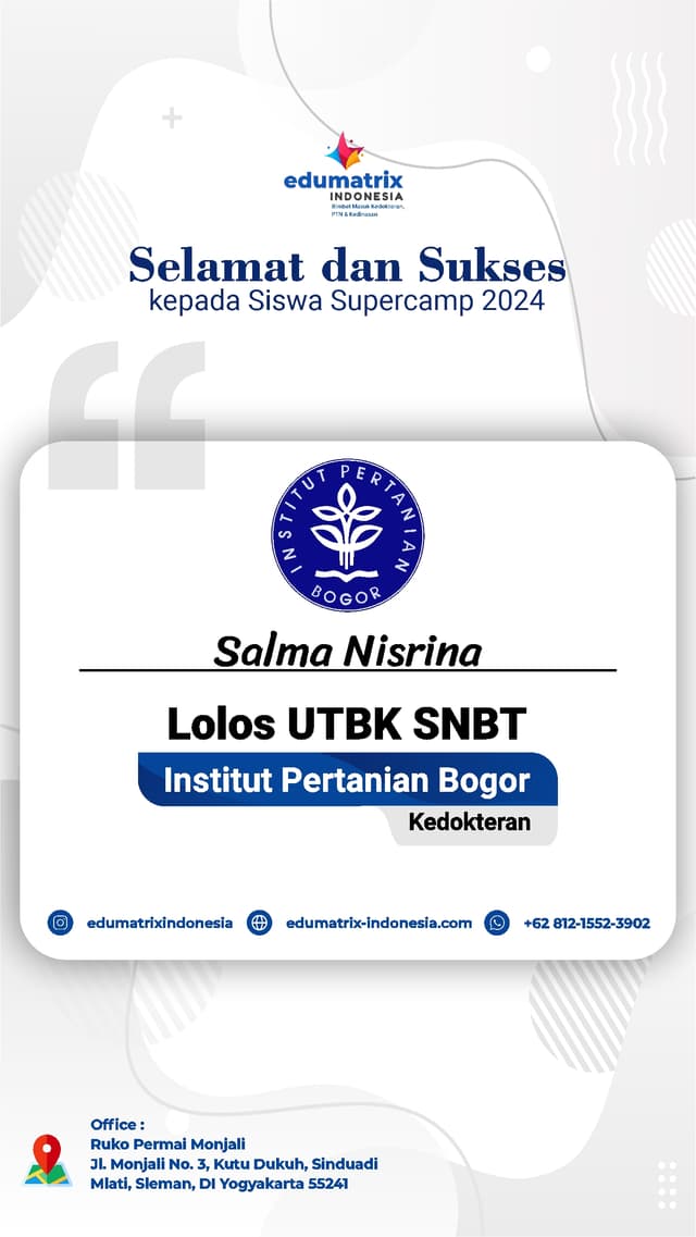 Bimbel Privat UTBK SNBT Terbaik - Edumatrix Indonesia