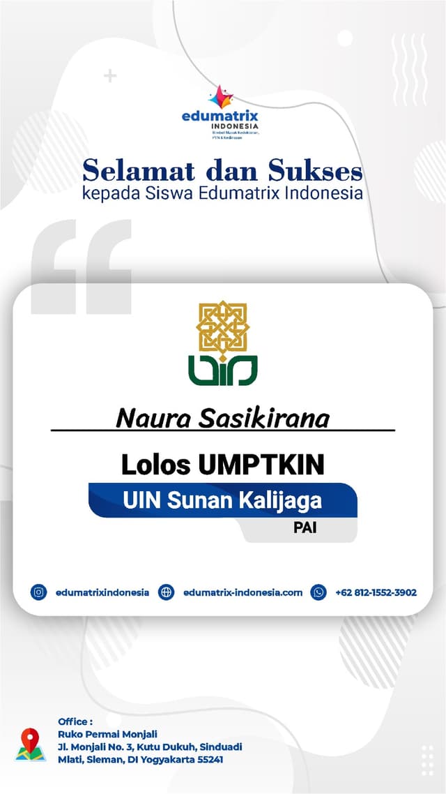 Bimbel Privat UTBK SNBT Terbaik - Edumatrix Indonesia