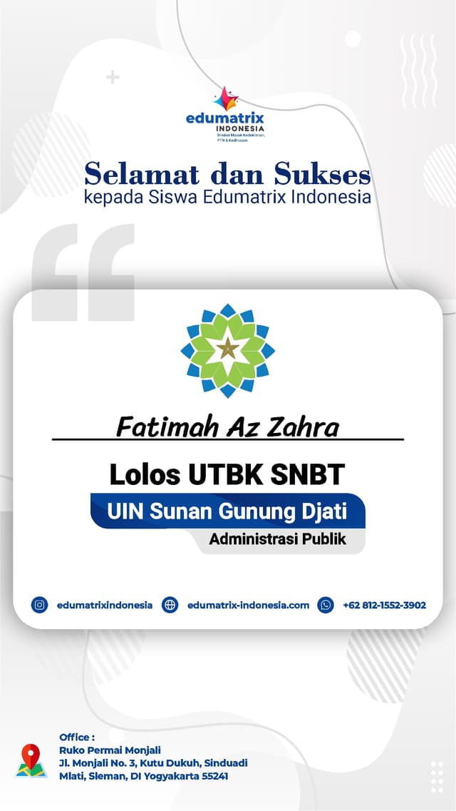 Bimbel Privat UTBK SNBT Terbaik - Edumatrix Indonesia