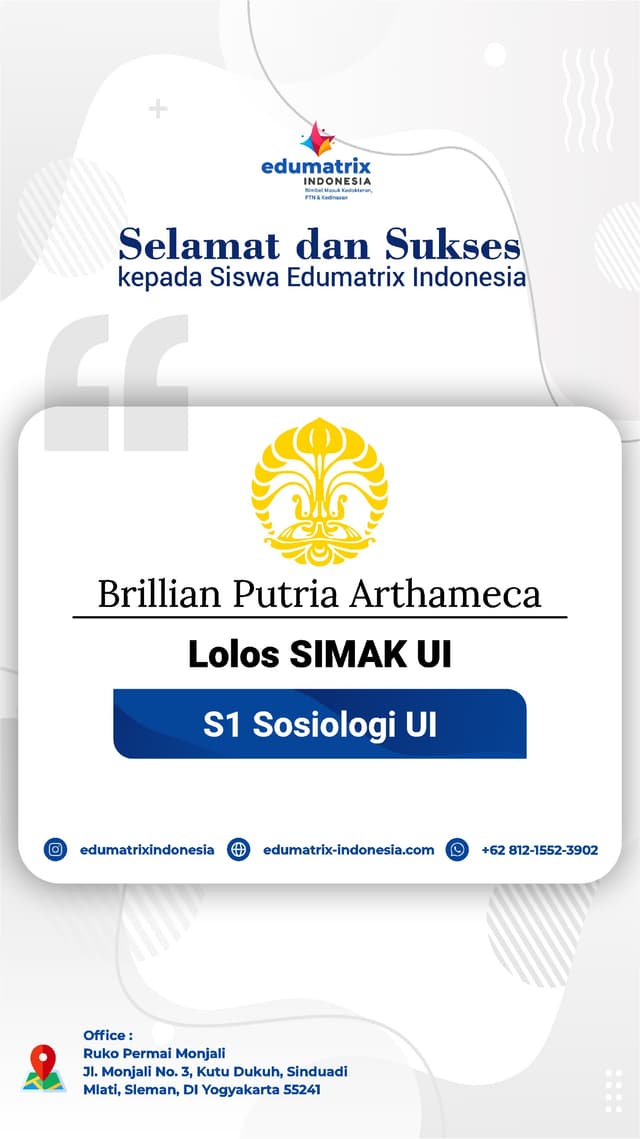 Bimbel Privat UTBK SNBT Terbaik - Edumatrix Indonesia