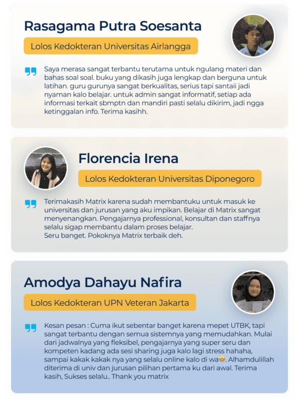 Testimoni Siswa 2 Edumatrix Testimoni Siswa 2 Edumatrix