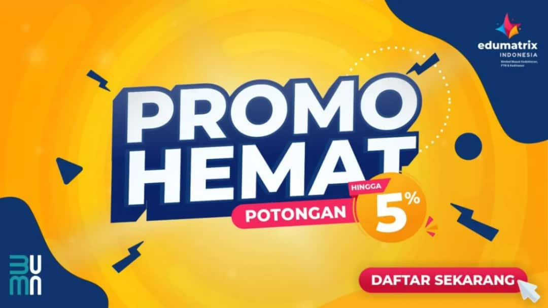Banner promo pendaftaran bimbel les privat Edumatrix Indonesia