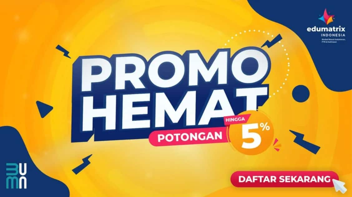 Banner promo pendaftaran bimbel les privat Edumatrix Indonesia